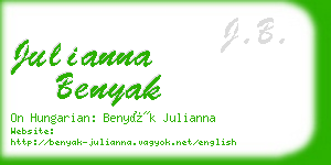 julianna benyak business card
